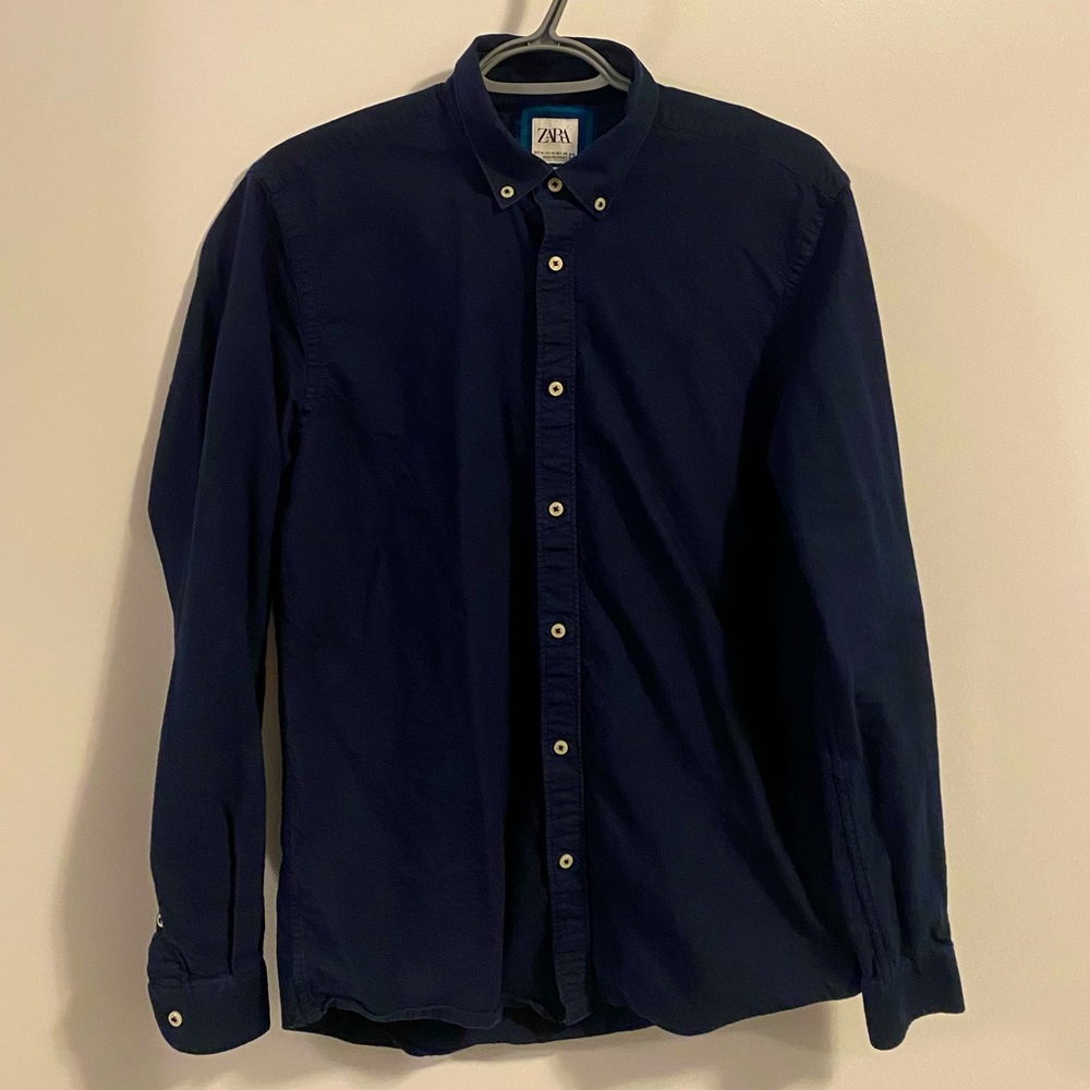 Navy Blue Button Up Shirt